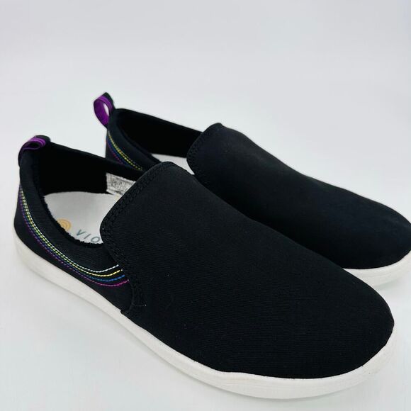 Vionic Beach Marshall Canvas Sneaker Slip On Black Support Womens Size 6.5 NWOT - Picture 1 of 10